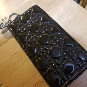 Christian Dior zip around wallet